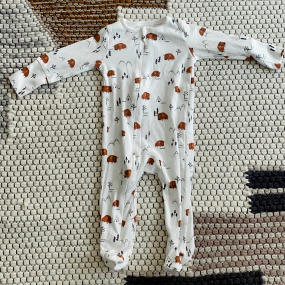 Set of 2 Mac & Moon 9 mo Onesie set Buffalo & football prints - Picture 1 of 6